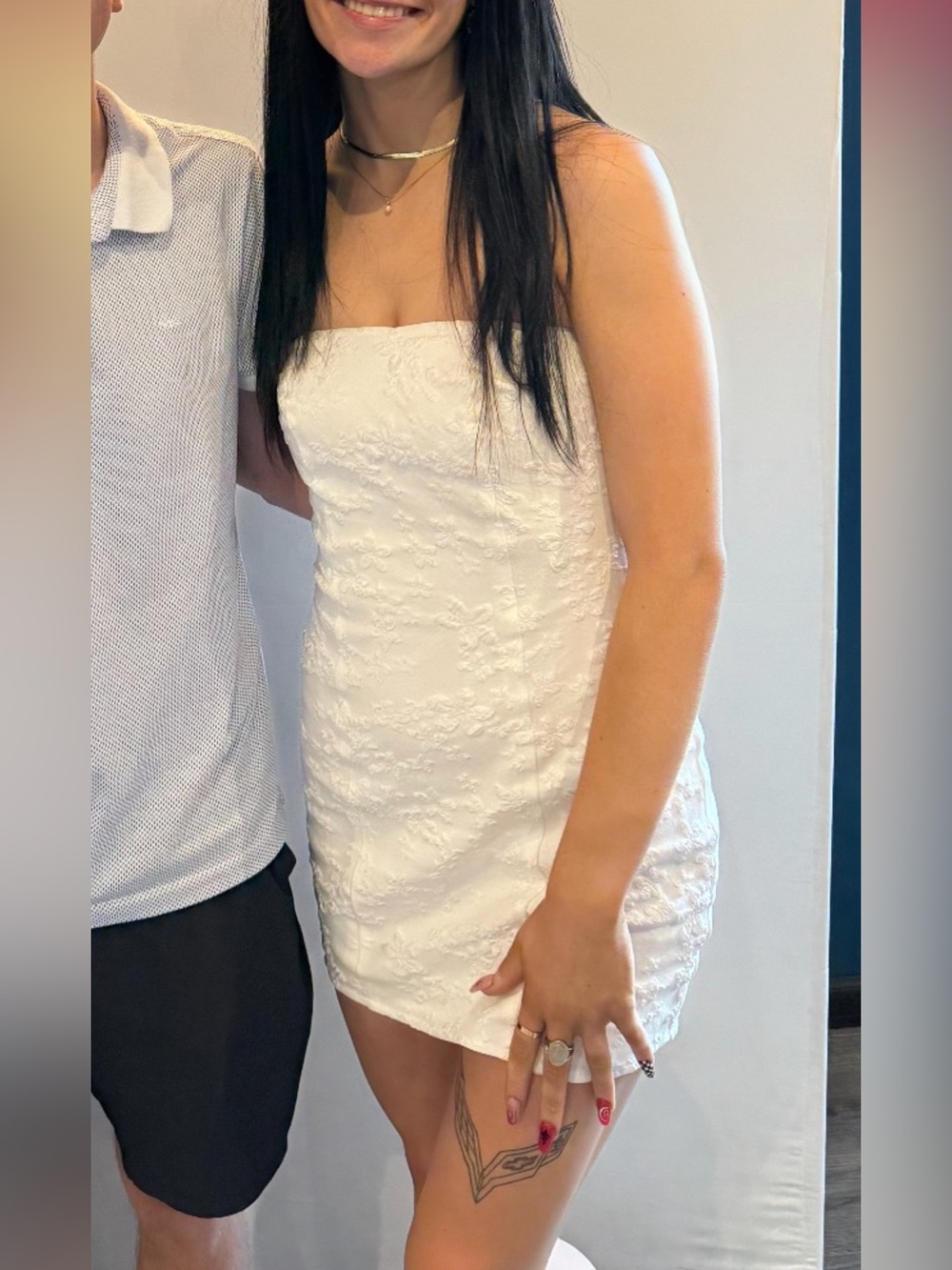 Princess Polly Strapless White Lace Mini Dress